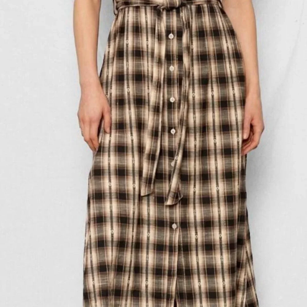 NWT Buffalo Plaid Belted Dress - Picture 3 of 4